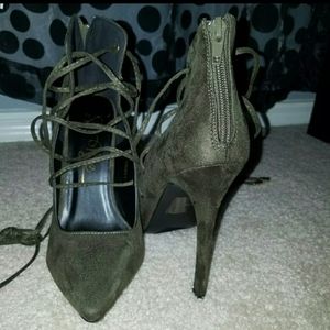 Lace up stilettos